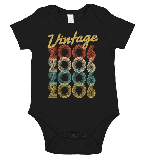 vintage retro since 2006 birthday gift Short Sleeve Baby One-Piece