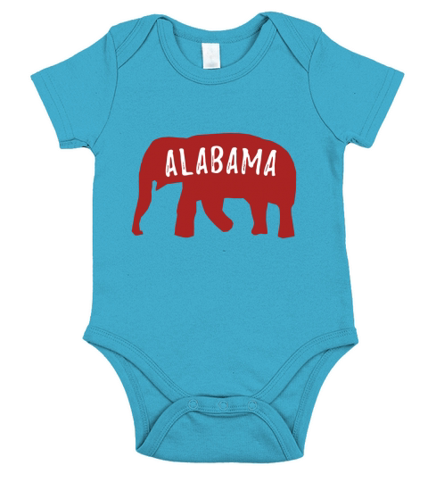Alabama State Red Elephant Tide Football Short Sleeve Baby One-Piece