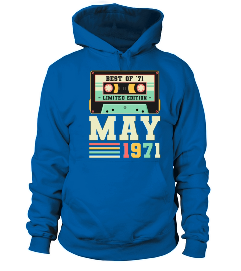 50th Birthday May Gift Vintage 1971 50 Years Women's Hoodie