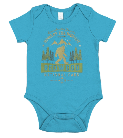 Redwood National Park Vintage California Bigfoot T Shirt Short Sleeve Baby One-Piece