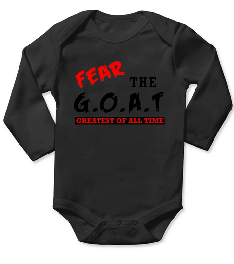 The GOAT White T Shirt Greatest of All Time Basket T-Shirt Long Sleeve Baby One-Piece