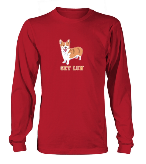 Funny Get Low Corgi Poodle Shepherd Dog Lover Gift Men's Long Sleeve