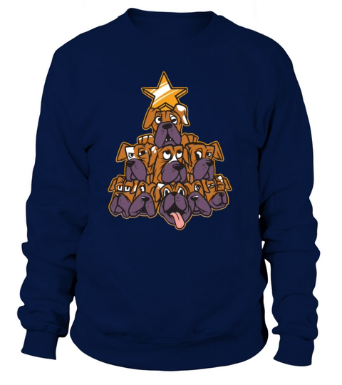 German Boxer Christmas Tree Women's Sweatshirt
