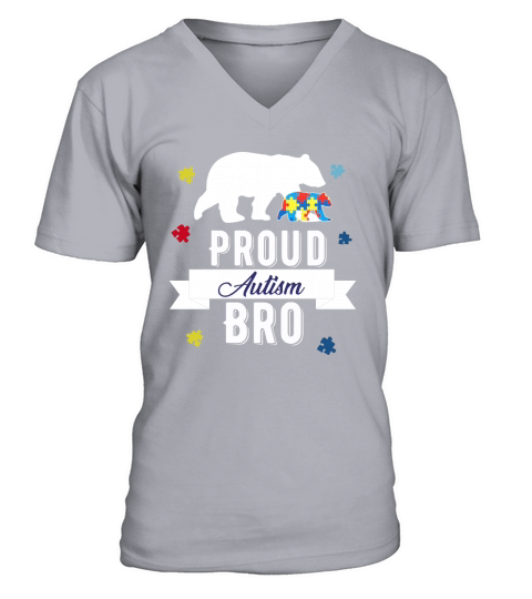 Proud Autism Brother Shirt V-Neck T-shirt