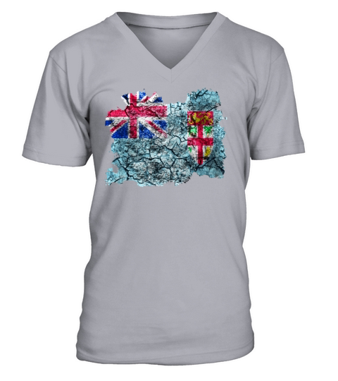 Fiji Vintage Flag Men's V-Neck T-shirt