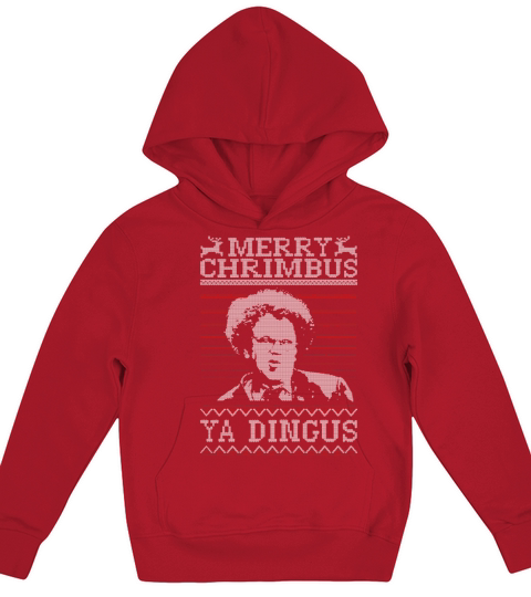 Merry Chrimbus Ya Dingus Ugly Christmas Kids Hoodie