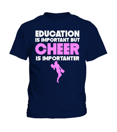 Education Is Important But Cheer Is Importanter Kids T-Shirt