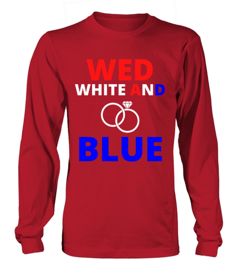 Wed white and blue Women's Long Sleeve