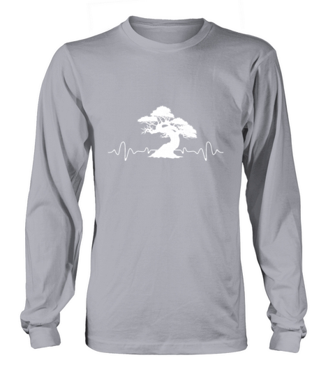 Bonsai Tree Heartbeat Heartline Japanese Garden Men's Long Sleeve