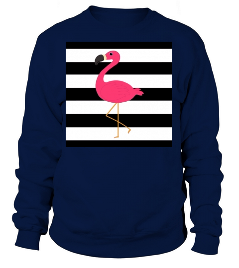 Pink Flamingo Black White Women's Sweatshirt