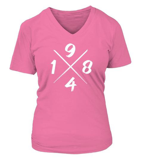1984 year vintage Women's V-Neck T-shirt
