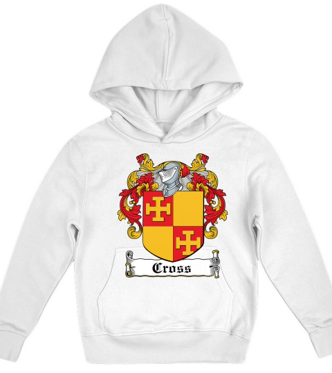 Cross Coat of Arms Irish Family Crests - Coffee Mug (colored) Kids Hoodie
