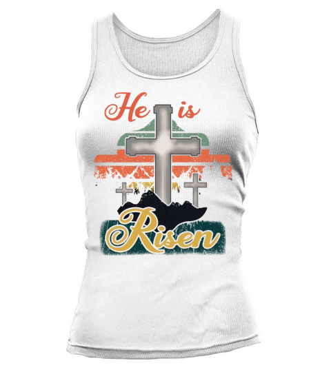 Retro He Risen Jesus God Happy Easter Sunday 2022 Tank top Woman