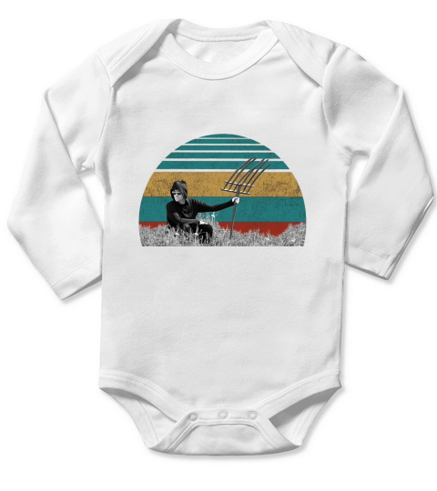Schitts Creek David Rose In A Field Vintage Long Sleeve Baby One-Piece