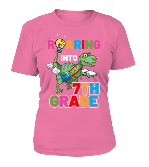 Welcome Back To School Cute Dinosaur 7th Grade Women's T-Shirt