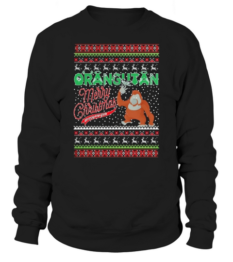 Orangutan Ugly Christmas Sweatshirt Unisex