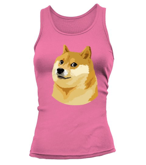 Dogecoin Dog Head Tank top Woman