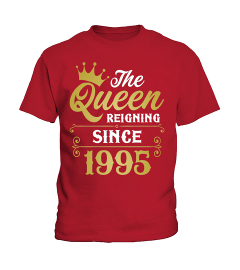 The Queen Reigning Since 1995 Kids T-Shirt