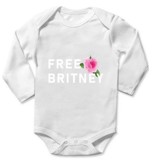 Free Britney Pink Rose Long Sleeve Baby One-Piece