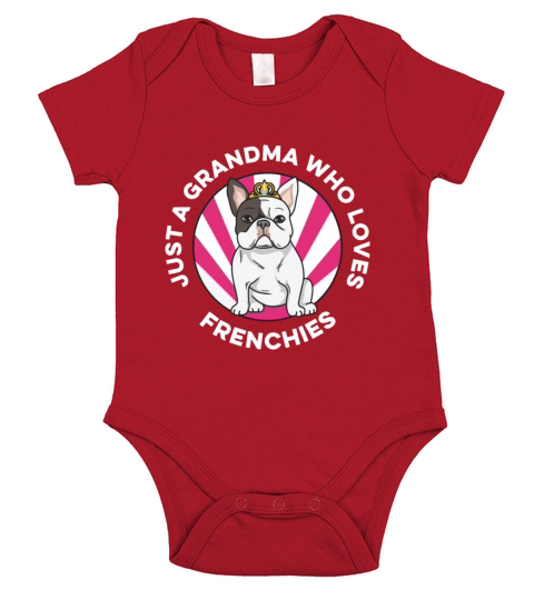 Frenchie Design for your Frenchie Grandma Short Sleeve Baby One-Piece