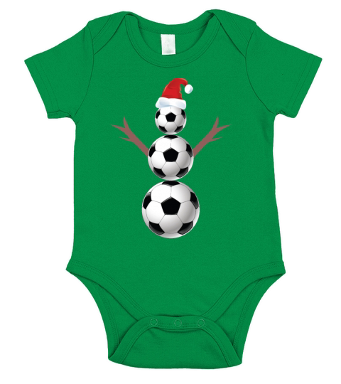 Soccer Ugly Christman Snowman Short Sleeve Baby One-Piece