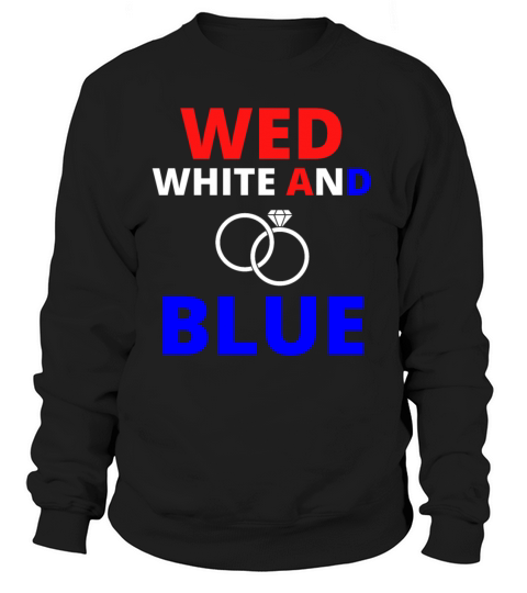 Wed white and blue Women's Sweatshirt