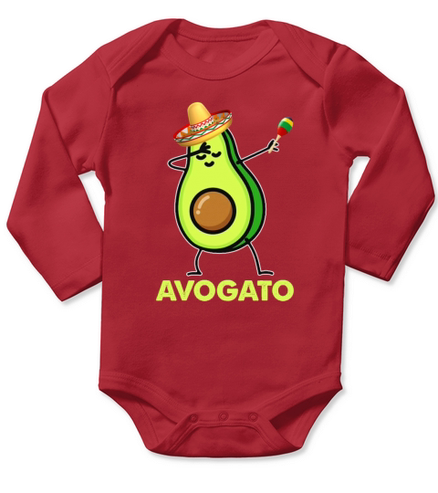 Cinco De Meow Avogato Cat Avocado Gifts Long Sleeve Baby One-Piece
