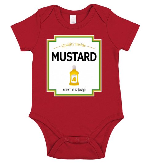 Mustard Costume Funny Halloween Short Sleeve Baby One-Piece