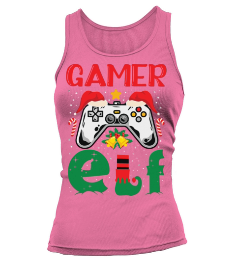 Gamer Elf Controller Kidsns Gaming Xmas Women's Tank Top