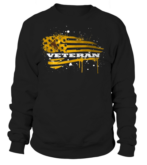 Wyoming Cowboys Veteran Distressed Veteran Flag Women's Sweatshirt