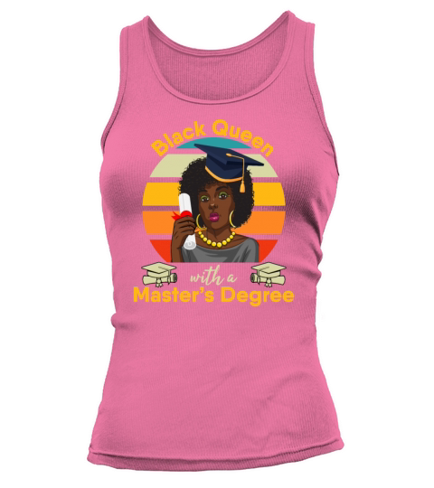 Black Queen With a Masters Degree Shirts Women's Tank Top