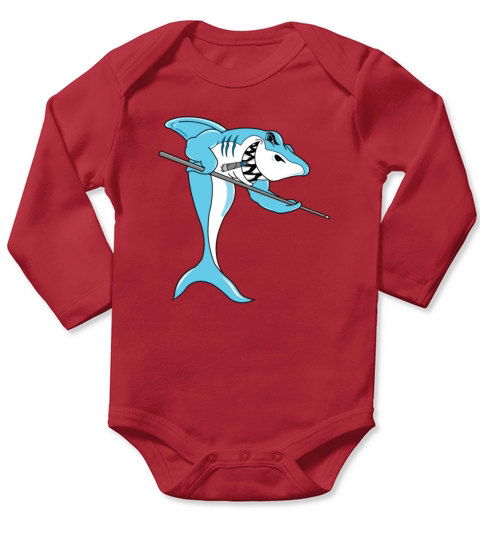 Pool Shark T-Shirt Long Sleeve Baby One-Piece