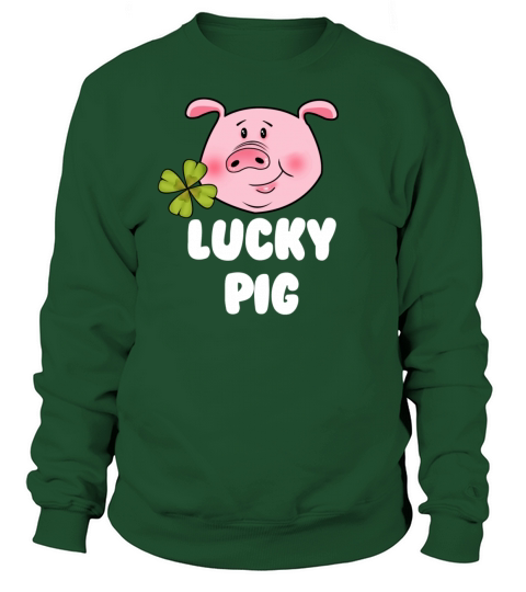 Lucky Pig With Clover Women's Sweatshirt