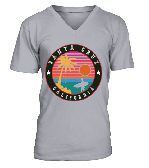 Santa Cruz California Surfer Gift Idea Men's V-Neck T-shirt