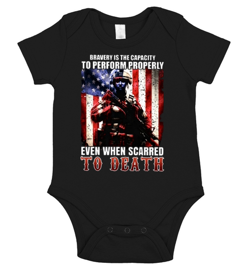 bravery is the capacity to perform properily even Short Sleeve Baby One-Piece