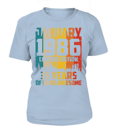 35th Birthday 35 Years Man Vintage 1986 January Women's T-Shirt