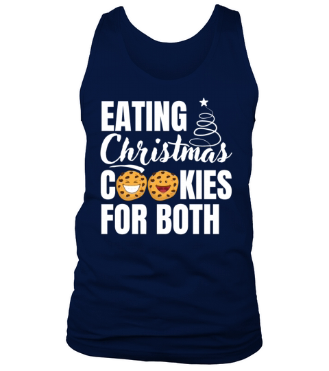 eating christmas cookies for both Men's Tank Top