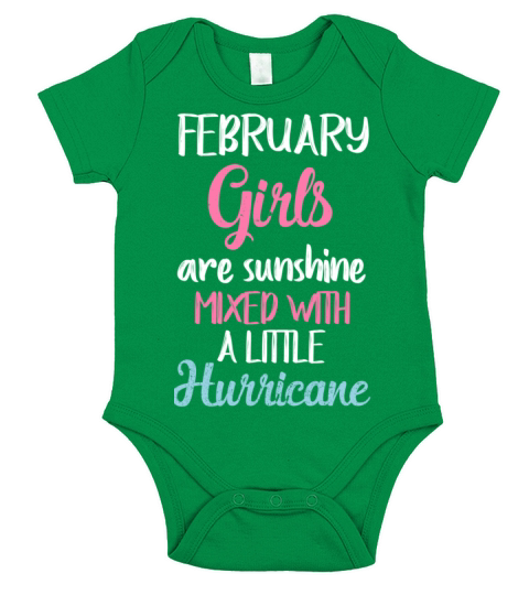 February girls are sunshine Short Sleeve Baby One-Piece
