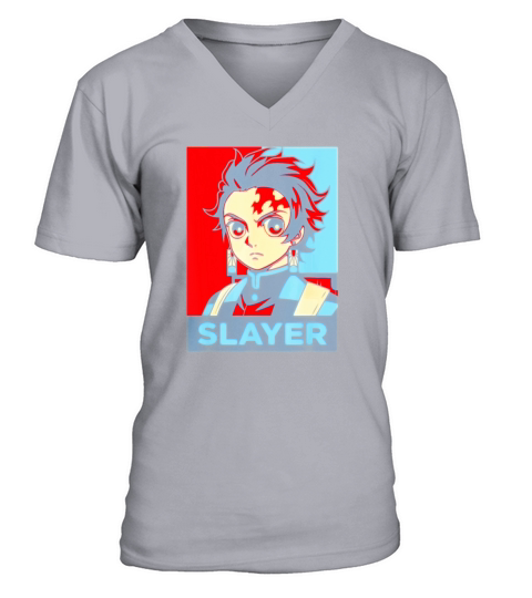 Slayer Demon Anime Arts Tees Men's V-Neck T-shirt