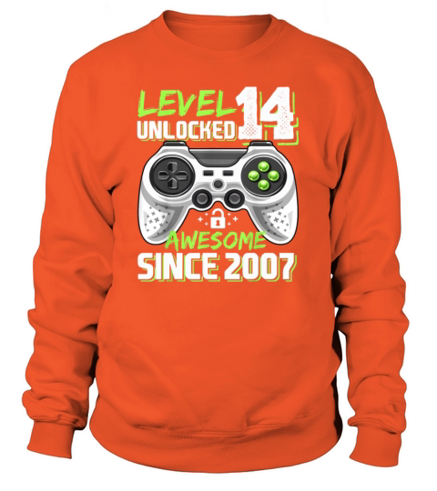 Level 14 Unlocked Awesome 2007 Video Game T Shirt Women's Sweatshirt