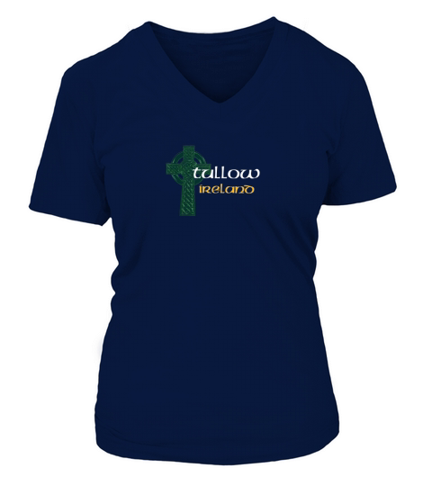 TULLOW CARLOW Ireland County Crest Vintage - Unisex Long Sleeve V-neck T-Shirt Woman