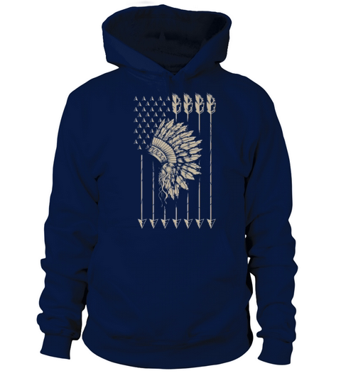Cool Native American Arrow And pee Flag Funny Gift Women's Hoodie