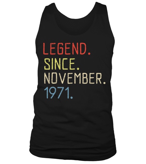 49th Birthday November 1971 Bday for Men Women Men's Tank Top
