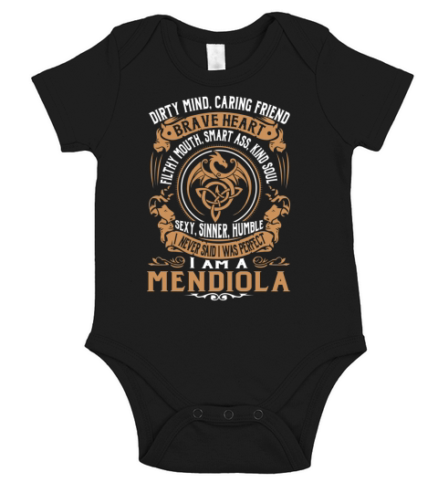 MENDIOLA Brave Heart Dragon Name Shirts Short Sleeve Baby One-Piece