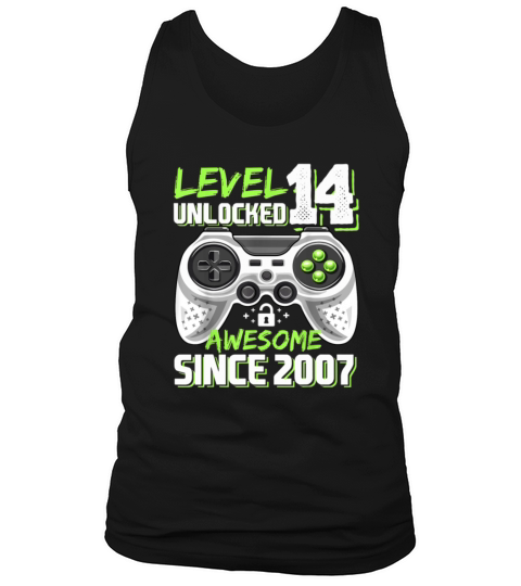 Level 14 Unlocked Awesome 2007 Video Game T Shirt Men's Tank Top