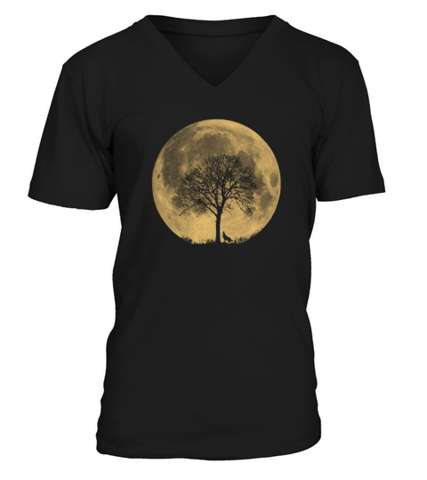 moon tree Men's V-Neck T-shirt
