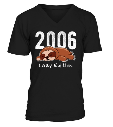 Sloth Vintage 2006 Birthday Lazy Edition Men's V-Neck T-shirt