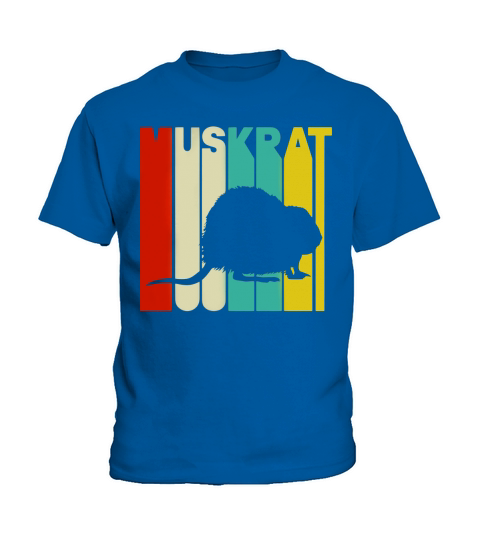 Vintage Style Muskrat Silhouette T-Shirt Kids T-Shirt