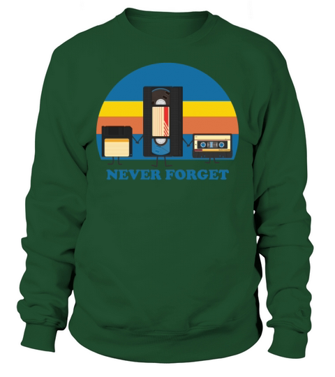 Never Forget Floppy Disk VHS and Cassette Tape Men's Sweatshirt