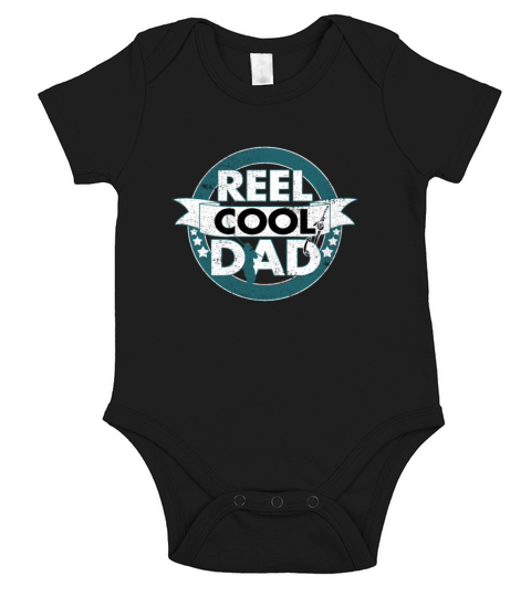 Reel Cool Dad Fishing Fathers Day Short Sleeve Baby One-Piece